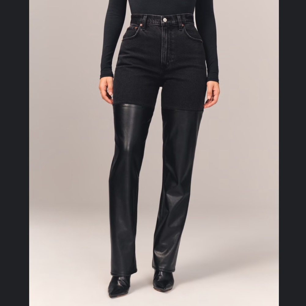 Abercrombie Leather Jeans